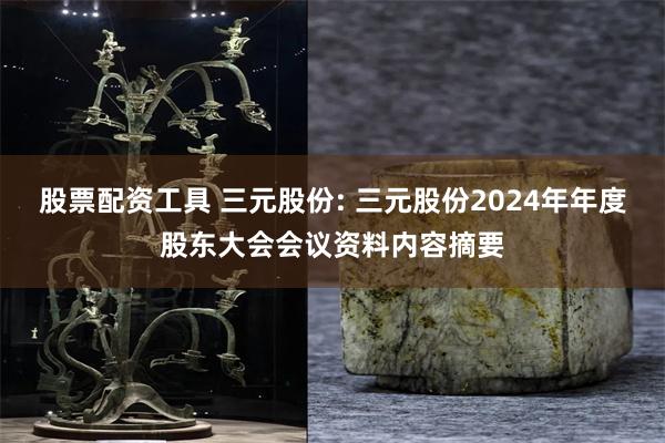 股票配资工具 三元股份: 三元股份2024年年度股东大会会议资料内容摘要