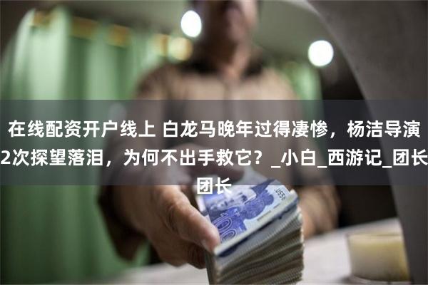 在线配资开户线上 白龙马晚年过得凄惨，杨洁导演2次探望落泪，为何不出手救它？_小白_西游记_团长