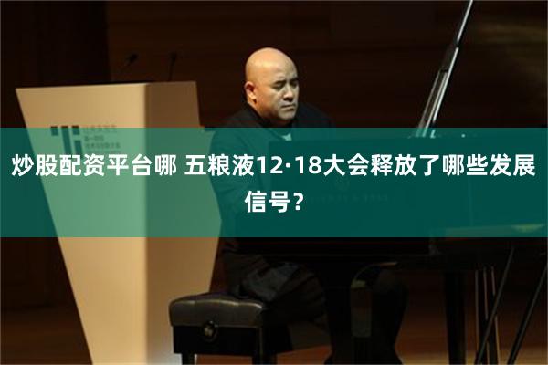 炒股配资平台哪 五粮液12·18大会释放了哪些发展信号？